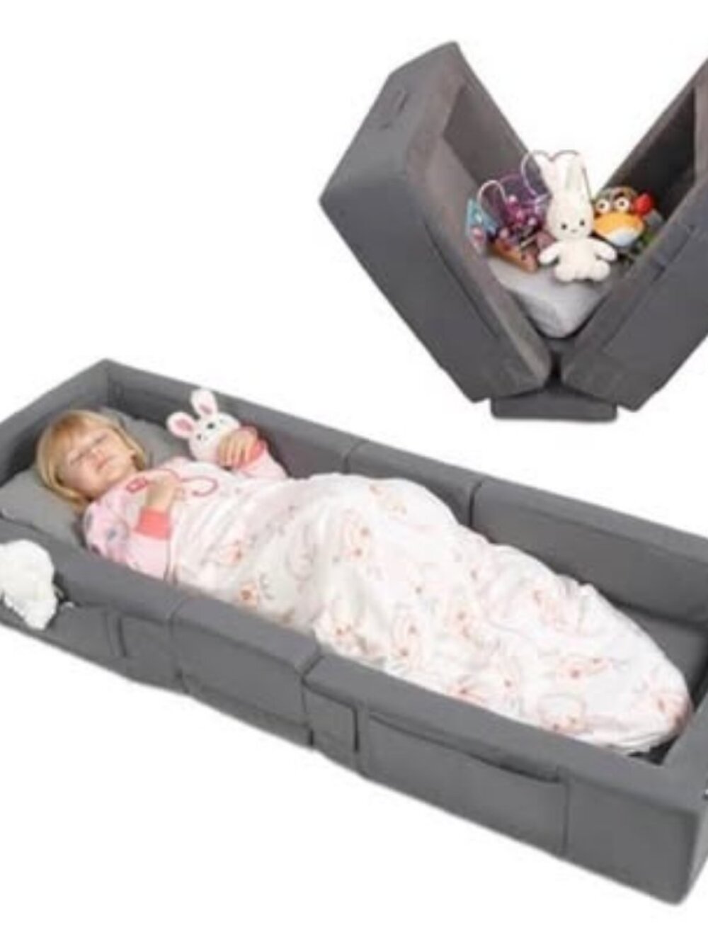 ENITYA Portable Toddler Travel Bed Foldable Foam